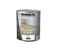 Ronseal Stays White 2 in 1 Primer and Paint - Brilliant White - All Sizes