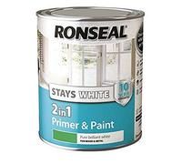 Ronseal Stays White 2 in 1 Primer and Paint, 2.5L, Gloss