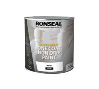 Ronseal Stays White One Coat Non Drip Paint 2.5L, Satin
