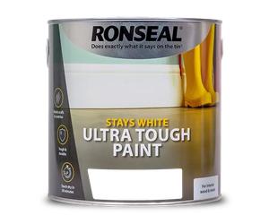 Ronseal Stays White Ultra Tough Paint, 750ml, Gloss