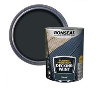 RONSEAL ULTIMATE DECKING PAINT CHARCOAL 5L | Fills cracks and locks down splinters. Long-lasting all-weather protection for timber decking.