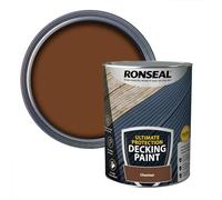RONSEAL ULTIMATE DECKING PAINT CHESTNUT 5L | Fills cracks and locks down splinters. Long-lasting all-weather protection for timber decking.