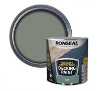 Ronseal Ultimate DECKING Paint SAGE 2.5L | Fills cracks and locks down splinters. Long-lasting all-weather protection for timber decking.