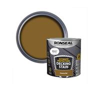 RONSEAL Ultimate DECKING Stain Country Oak 2.5L, Paint | High-durability coating resists weathering, abrasion and moisture ingress across exterior timber surfaces.