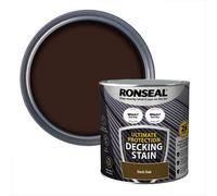 Ronseal Ultimate Protection Dark Oak Matt Decking Wood Stain, 2.5L