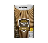 RONSEAL Ultimate Protection Decking Oil Natural Oak 5L | Nourishes and protects decking. Water repellent, UV resistant and helps prevent splitting.