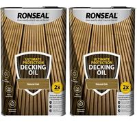 RONSEAL Ultimate Protection Decking Oil Natural Oak 5L (Pack of 2)
