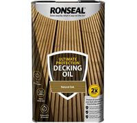 Ronseal Ultimate Protection Decking Oil Natural Oak 5L Waterproofing Wood Oil For Decking