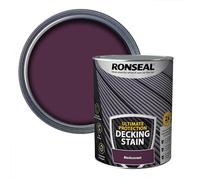 Ronseal Decking Stain Ultimate Protection Long-Lasting Finish Blackcurrant 5L
