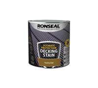 Ronseal Ultimate Protection Decking Stain - Country Oak, 2.5L (39110) Long-Lasting, Quick-Drying Finish