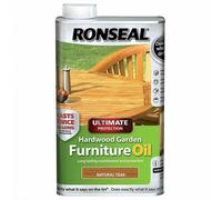 Ronseal 37358 Ultimate Protection Hardwood Garden Furniture Oil Natural Teak 1 Litre