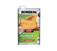 Ronseal 37358 Ultimate Protection Hardwood Garden Furniture Oil Natural Teak 1 Litre