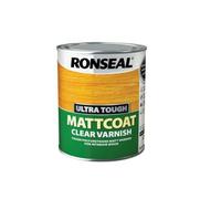 Ronseal Ultra Tough Mattcoat Varnish Clear Matt Coat 750ml
