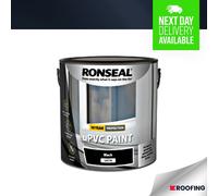 RONSEAL UPVC Paint Black Satin, 2.5L - For Bare Or Previously Painted uPVC