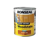 Ronseal 36946 Quick Drying Woodstain Satin Natural Oak 750Ml