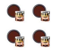 Ronseal Woodstain Walnut 750ml - 10 Year Protection Pack of 4