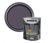 Ronseal 38796 10 Year Weatherproof Wood Paint Grey Satin 2.5 Litre