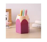 RONSSEN Creative Pen Holder Large Capacity Pencil Head Contrast Color Storage Bucket Suitable for Offices Classrooms Dormitories