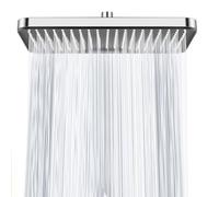 Ronvie 12 Inch Large High Pressure Water-Saving Square Rain Shower Head, Chrome Fixed Overhead Ceiling Showerhead with Adjustable Ball Joint G1/2” Universal Fitting Bathroom Easy Installation