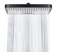 Ronvie 12 Inch Large High Pressure Water-Saving Square Rain Shower Head, Matte Black Fixed Overhead Ceiling Showerhead with Adjustable Ball Joint G1/2” Universal Fitting Bathroom Easy Installation