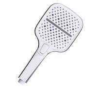 Ronvie Rain Shower Head, 3 Modes Powerful Hand Shower with Self-Cleaning Silicone Nozzle, Universal Water Saving Large Showerhead, Chrome