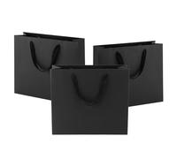 Ronvir 25Pcs Large Gift Bags, 32x11x28cm Paper Bags With Handles for Present,Business, Shopping, Party, Wedding, Birthday, Retail, Christmas, Halloween, Black