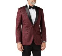 RONY Velvet Paisley Blazer - Stylish Elegant XPOSED Maroon 46
