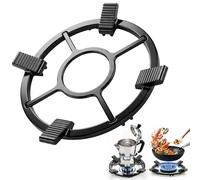 Ronyes Cast Iron Wok Support Ring for Gas Hob, 2-in-1 Detachable Gas Ring Reducer for 4/5 Burner Cookers, Universal Stove Stand for Woks, Moka Pots, Small Saucepans & Coffee Makers (21.5cm)
