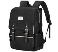Ronyes Laptop Backpack for Women Unisex Black Backpack for School College 15.6’’ Travel Backpack (AllBlackWithUSB)