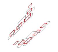 Ronyme 2 Pieces RV Decal 90x22cm Quick Installation Car Body Side Sticker Auto Sticker for Auto Vehicle, Gray Red