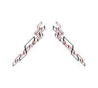 Ronyme 2 Pieces RV Decal 90x22cm Quick Installation Car Body Side Sticker Auto Sticker for Auto Vehicle, Black Red