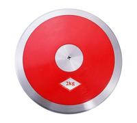 Ronyme 2kg Nylon Track and Field Equipment Steel Rim and Center Training Equipment for Exam, Athletic Training, Sports Events, red
