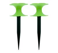 Ronyme 2Pcs Garden Hose Guide Spikes Water Hoses Stakes Heavy Duty Support Hoses Pulling Stand for Vegetable Patches Yard Outdoor, Luminous Green