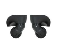 Ronyme 2Pcs Replacement Luggage Wheels Travel Trunk Casters Silent Universal Smooth Wear Resistant Black Trolley Wheels Repair Parts, S
