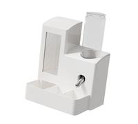 Ronyme 3 in 1 Hamster Automatic Feeder, Food Container, Cage Accessories, Modern Water Bottle,Auto Dispenser for Living Room,Balcony, White 120ml Bottle