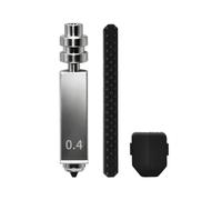 Ronyme 3D Printer Nozzle Kit Extruder Tip Hotend Nozzle Replacement Set With Smooth Metal Finish And Wear Resistant Core With Silicone Heat Suitable for 3D Printer Control And Service, 0.4mm