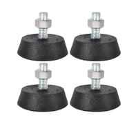 Ronyme 4x Exercise Bike Support Foot Pad Stabilizer Feet Non Slip Rubber Replacement Upgraded Bike Foot Pads 3/8" Leveling Screws