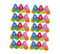 Ronyme 70Pcs Mini Sports Cones Pile Cups Soccer Field Marker Roadblock Windproof Slalom Cones Marking Cups for Outside Basketball