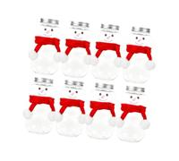 Ronyme 8Pcs Christmas Snowman Bottles Candy Containers, Clear Plastic Juice Bottle, Milk Bottle, Chocolates Candy Jars Santa Claus Ornaments, Empty 500ml for Party Favors Beverage Container, Red