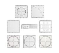 Ronyme 8Pcs Multifunctional Geometric Ruler Mathematics Drawing Ruler Portable Math Functions Tool for Construction Form Work
