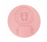 Ronyme Anti Slip Exercise Pad with Protection Round Skipping Mat Noise Absorption Enhanced Stability Suitable for Home Gym Rope Skipping Indoor Exercise Stretching, Pink, 60x60x1cm