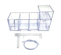 Ronyme Aquarium Box Hang on Back Fish Tank Accessories Space Saving Filtration System Water Pump PP Material Suitable for Aquatic Pets Turtle T, box wet and dry hose
