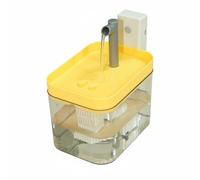Ronyme Automatic Drinking Water Pet Water Dispenser With Circulating Stream Layered Elevated Outlet Detachable Parts Food Grade PC suitable for cats kittens home use, Yellow, Induction Model