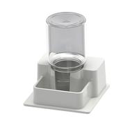 Ronyme Automatic Reptile Water Dish Food Feeder Reusable Easy to Supplies Water Dispenser Drinking Tool for Snakes, White