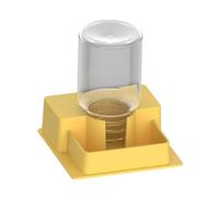 Ronyme Automatic Reptile Water Dish with Watering Bottle Terrarium Tank Accessories Feeder Drinking Tool for Small Animals Frogs, Yellow