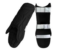 Ronyme Baseball Batter Leg Guards, Shin Protection Ergonomic Multifunction Compact Training Gear Comfortable Foot Guards , Black