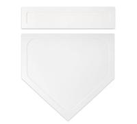 Ronyme Baseball Field Equipment Rubber Base Set With Home Plate Pitcher Plate Base Markers Throw Down Bases Bendable Compact Storage Suitable for Practice School Fields Community Parks, White
