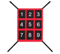 Ronyme Baseball Practice Target Training Net Frame Board 9 Target Strike Panel Practice Goal Pitching Aid PVC Cloth Design for Strike and Throwing Reps suitable for indoor gyms outdoor fields