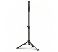 Ronyme Baseball Training Stand Batting Tee Tripod Base T Stand Portable Adjustable Height With Carry Bag Stable Anti Slip Design suitable for player, Black, Adult Model, 115cm Extended