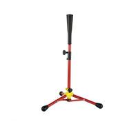 Ronyme Baseball Training Stand Batting Tee Tripod Base T Stand Portable Adjustable Height With Carry Bag Stable Anti Slip Design suitable for player, Red, Adult Model, 115cm Extended